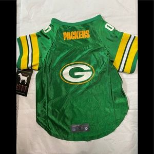 NFL Packers Dog Jersey - Green and Yellow